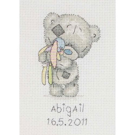 Birth Celebration Tiny Tatty Teddy Cross Stitch Kit Personalised £18.99